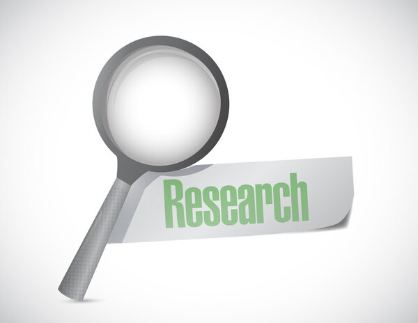 magnify research sign illustration design