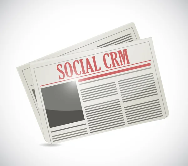 Diseño de ilustración de periódico social crm — Foto de Stock