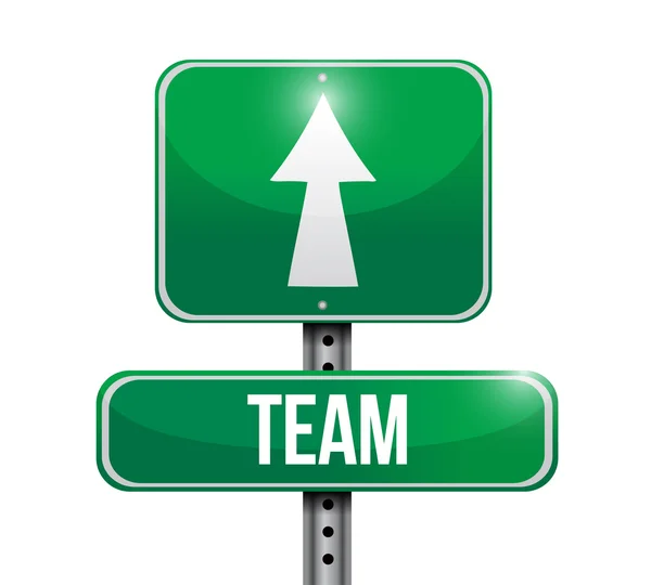 Team road sign illustration design — Stock Photo, Image