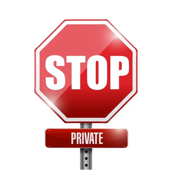 Stop private illustration design — Stock Photo, Image