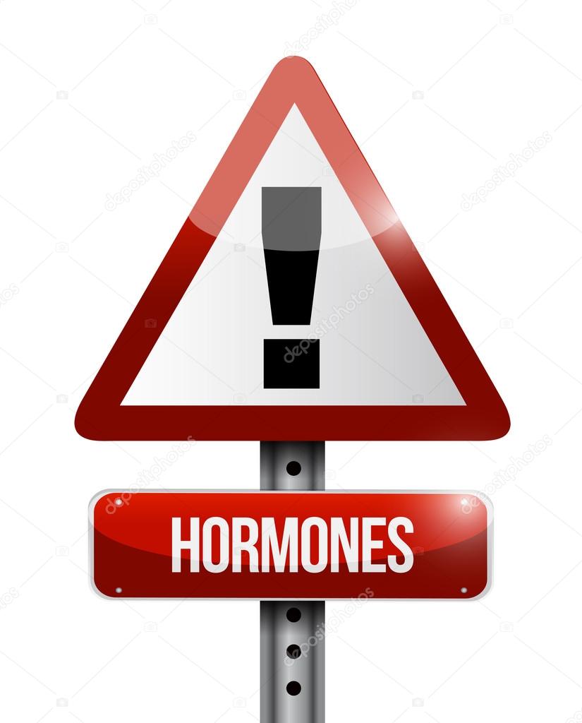 hormones warning sign illustration design