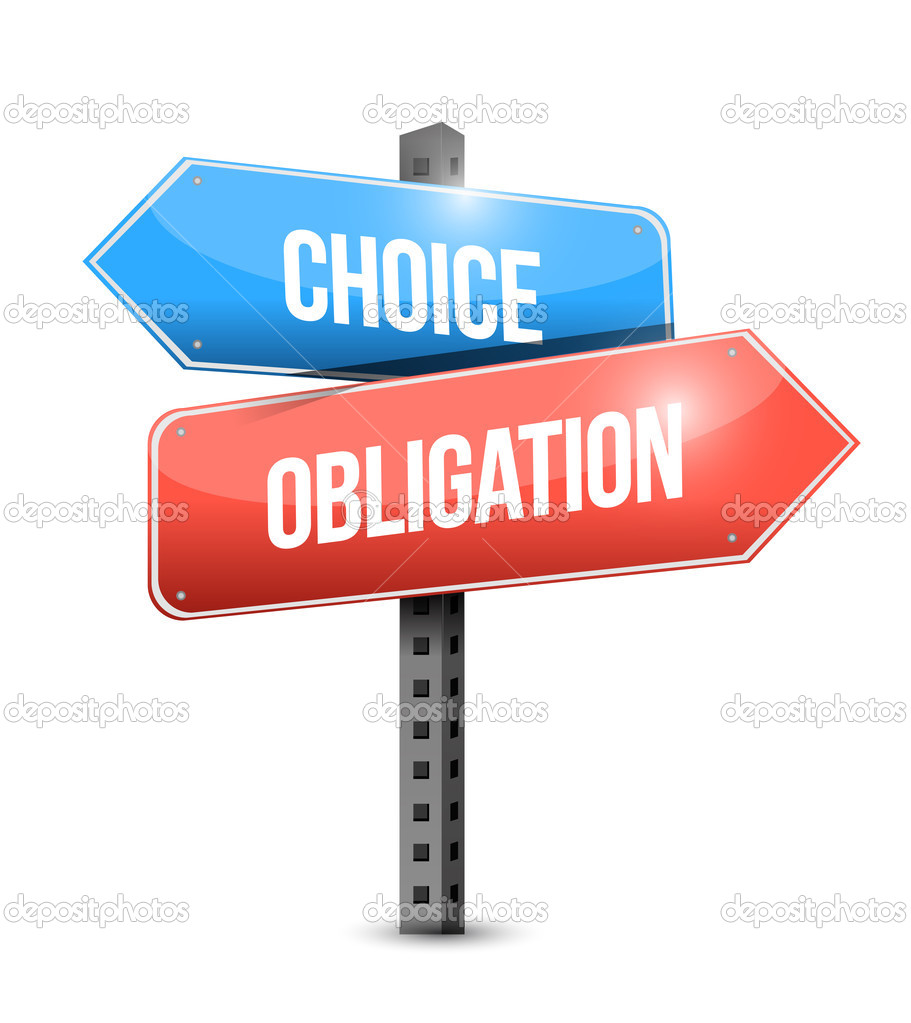 choice and obligation illustration design
