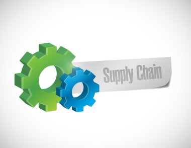 supply chain sign illustration design clipart