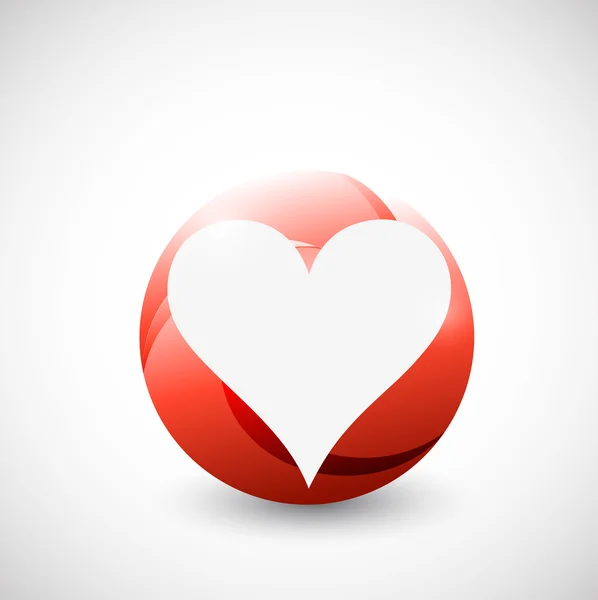 Hjärta inuti en cirkel illustration design — Stockfoto