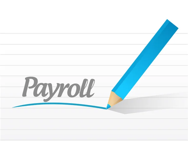 Payroll message illustration design — Stock Photo, Image