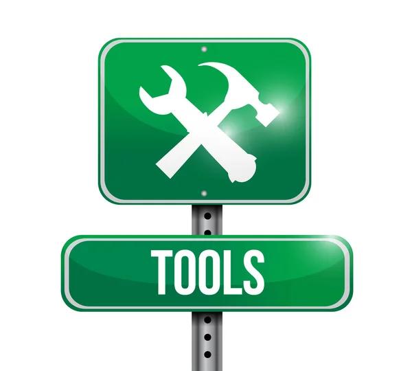 Tools street sign illustration design — Stock Photo, Image