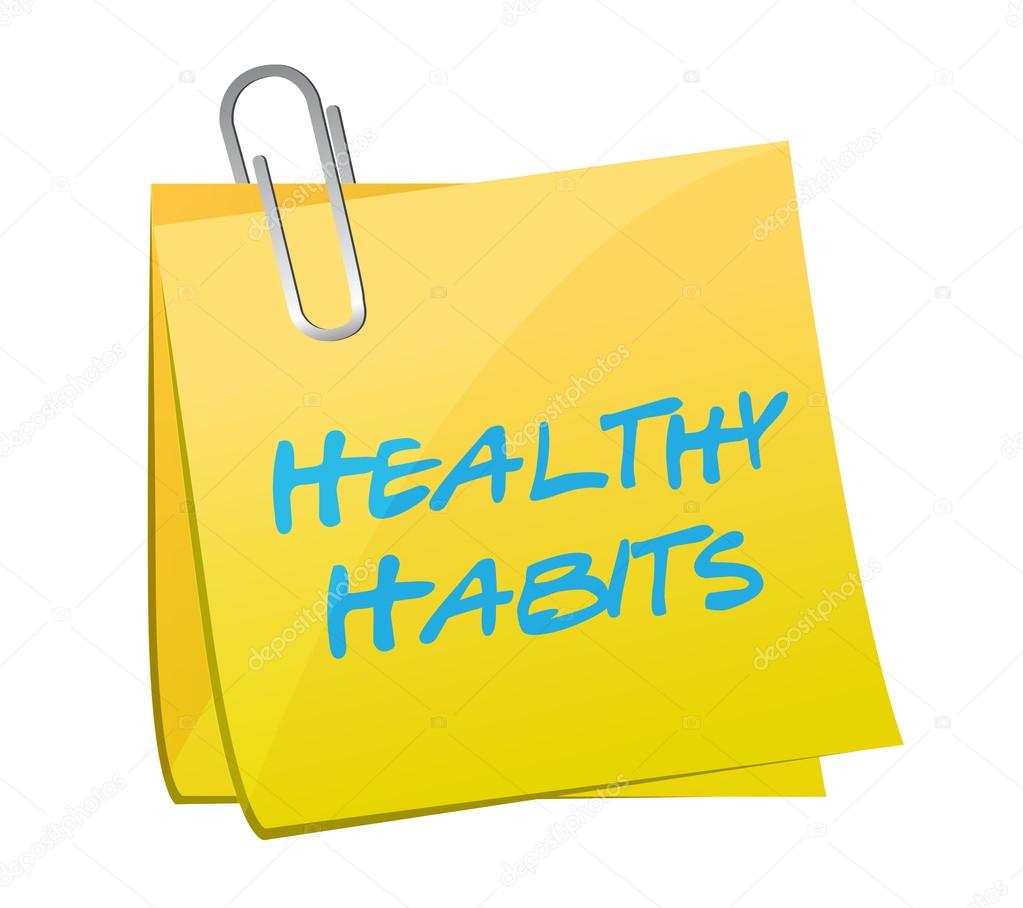 healthy habits post illustration design