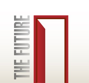 door to the future illustration design clipart