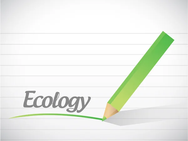 Ecologia mensagem ilustração design — Fotografia de Stock