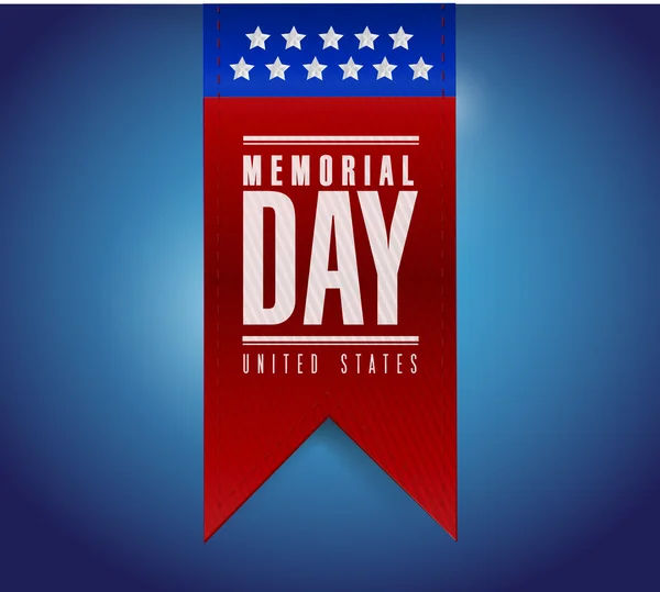 Ontwerp van de illustratie van de teken van Memorial day-banner — Stockfoto