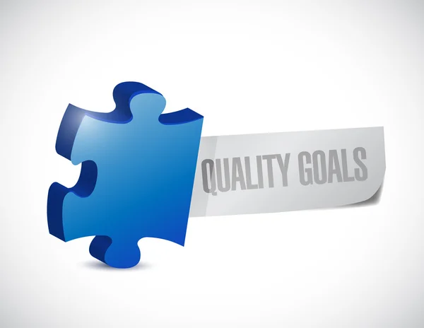 Quality goals puzzle pieces illustration design — Stock Photo, Image