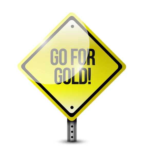 Go for gold sign illustration design — Stock Photo, Image