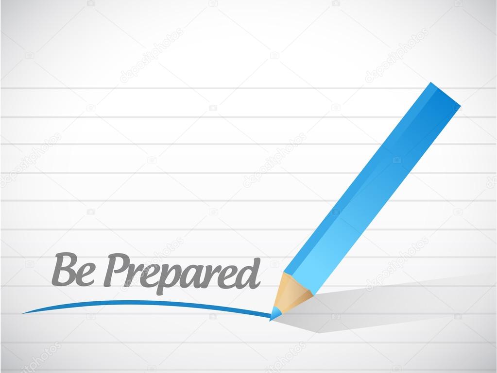 be prepared message illustration design