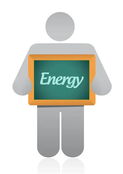 Holding a energy sign illustration design — Stock Photo, Image