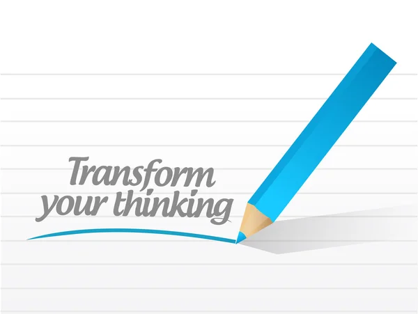 Transform your thinking message illustration — Stock Photo, Image