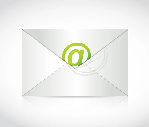 Envelope and at symbol illustration design — Stock Photo, Image