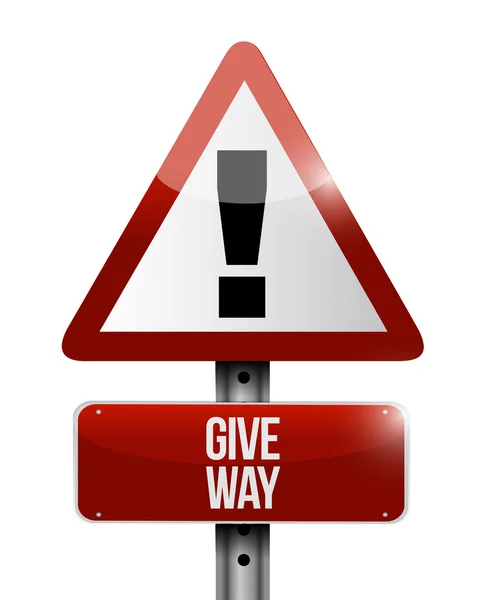 Give way warning illustration design — Stock Photo, Image