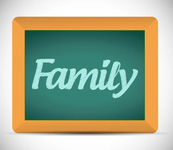 Family message on a chalkboard. illustration — Stock Photo, Image