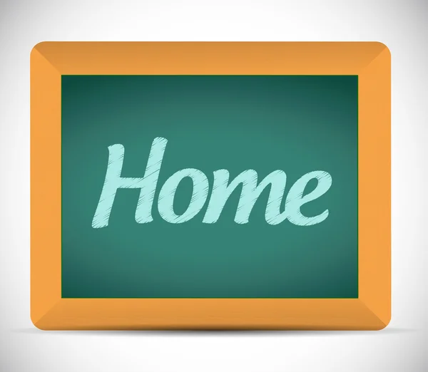 Home message on a chalkboard. illustration — Stock Photo, Image