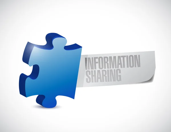 Puzzle information sharing illustration design — Stock Photo, Image