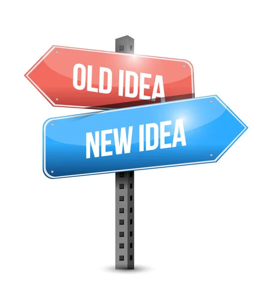 Old idea, new idea sign illustration design — Stock Photo, Image