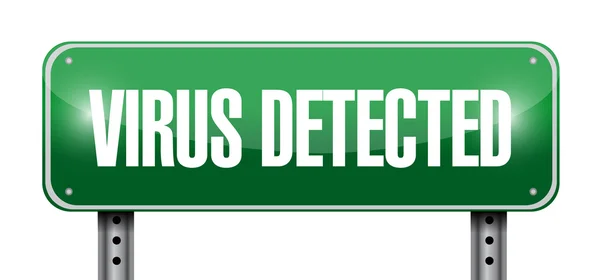 Virus detected sign illustration design — Stock Photo, Image