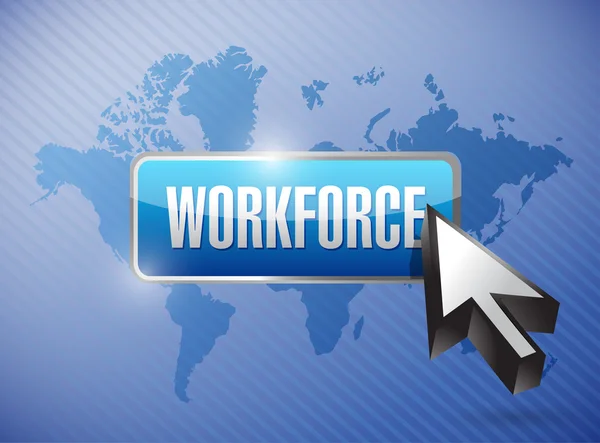 Workforce button illustration design — Stock Photo, Image