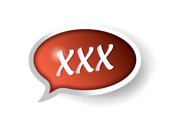 Triple x message bubble illustration design — Stock Photo, Image