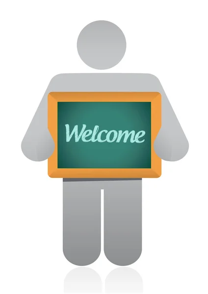 Welcome message illustration design — Stock Photo, Image