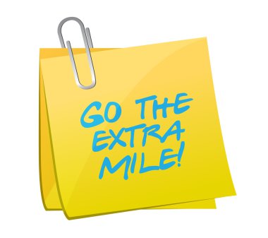 go the extra mile post illustration design clipart