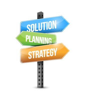 çözüm, planlama ve strateji illüstrasyon işareti
