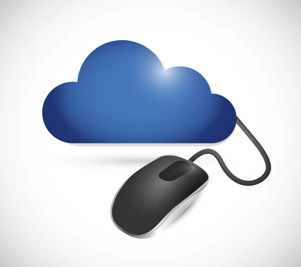 Cloud en kabel verbinding snoer illustratie — Stockfoto