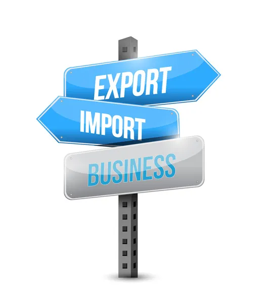 Export import business sign illustration design — Stock Photo, Image