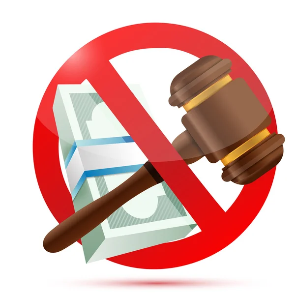 Hiçbir hukuk ve para kavramı illüstrasyon — Stok fotoğraf