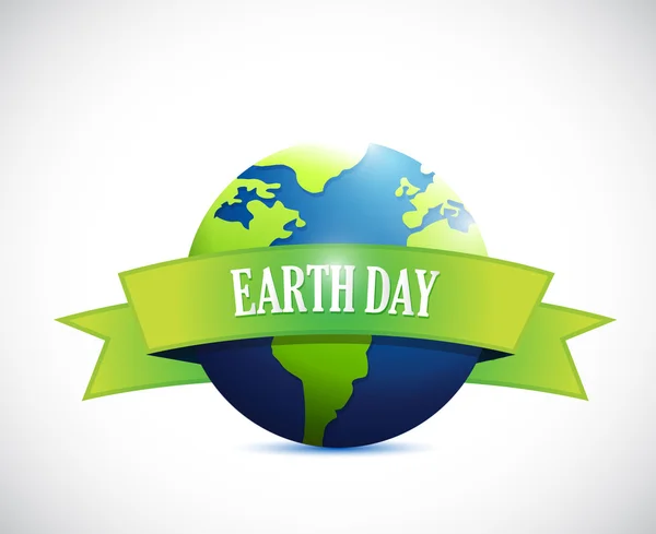 Earth day sign banner illustration design — Stock Photo, Image