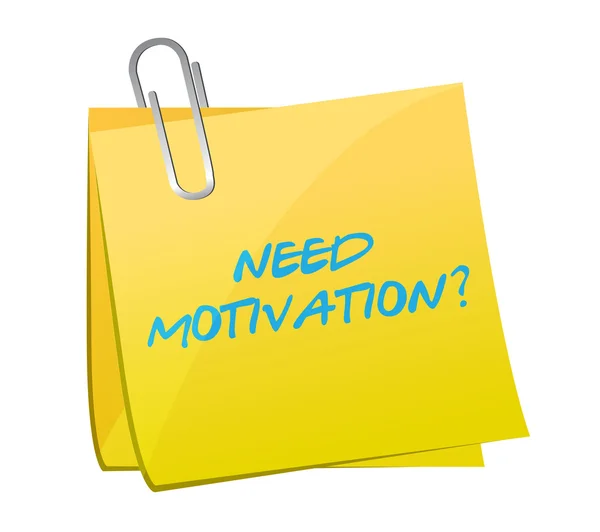 Behöver motivation meddelande post illustration — Stockfoto