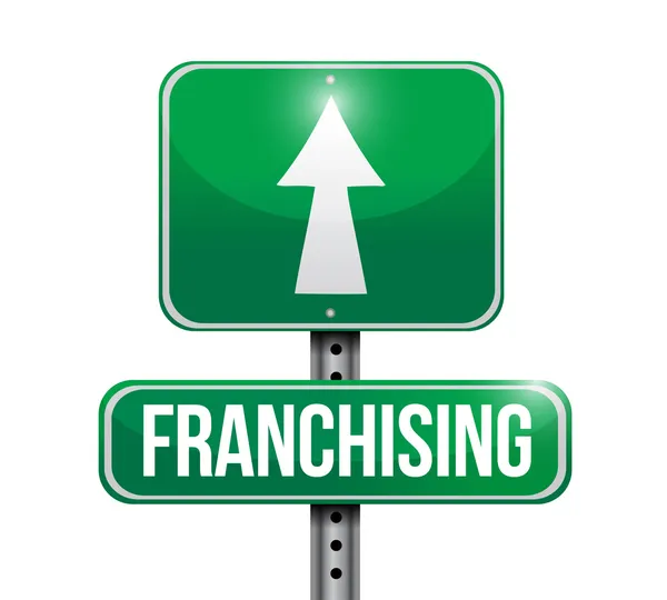 Gestaltung von Franchising-Schildern — Stockfoto