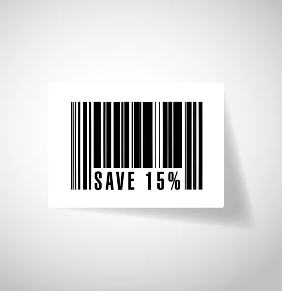 Save 15 percentage illustration design — стоковое фото