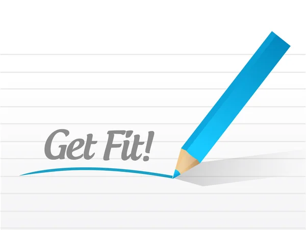 Get fit message illustration design — Stock Photo, Image