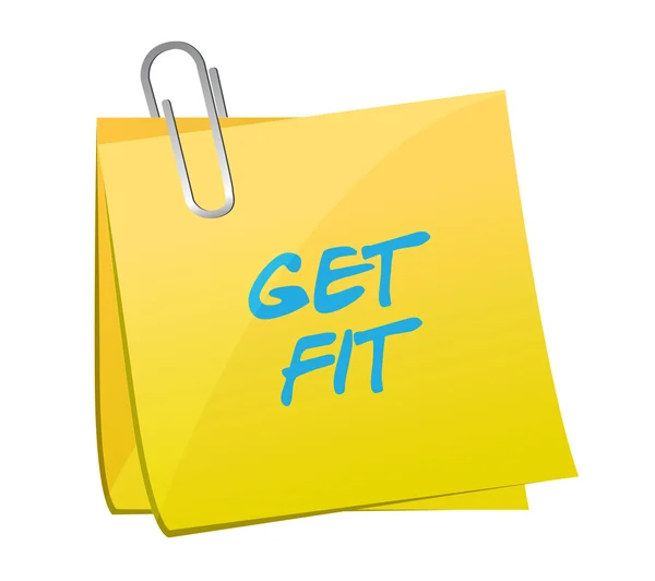 Get fit message illustration design — Stock Photo, Image