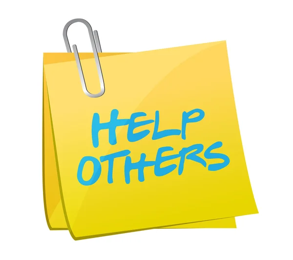 Help others post message illustration design — Stock Photo, Image