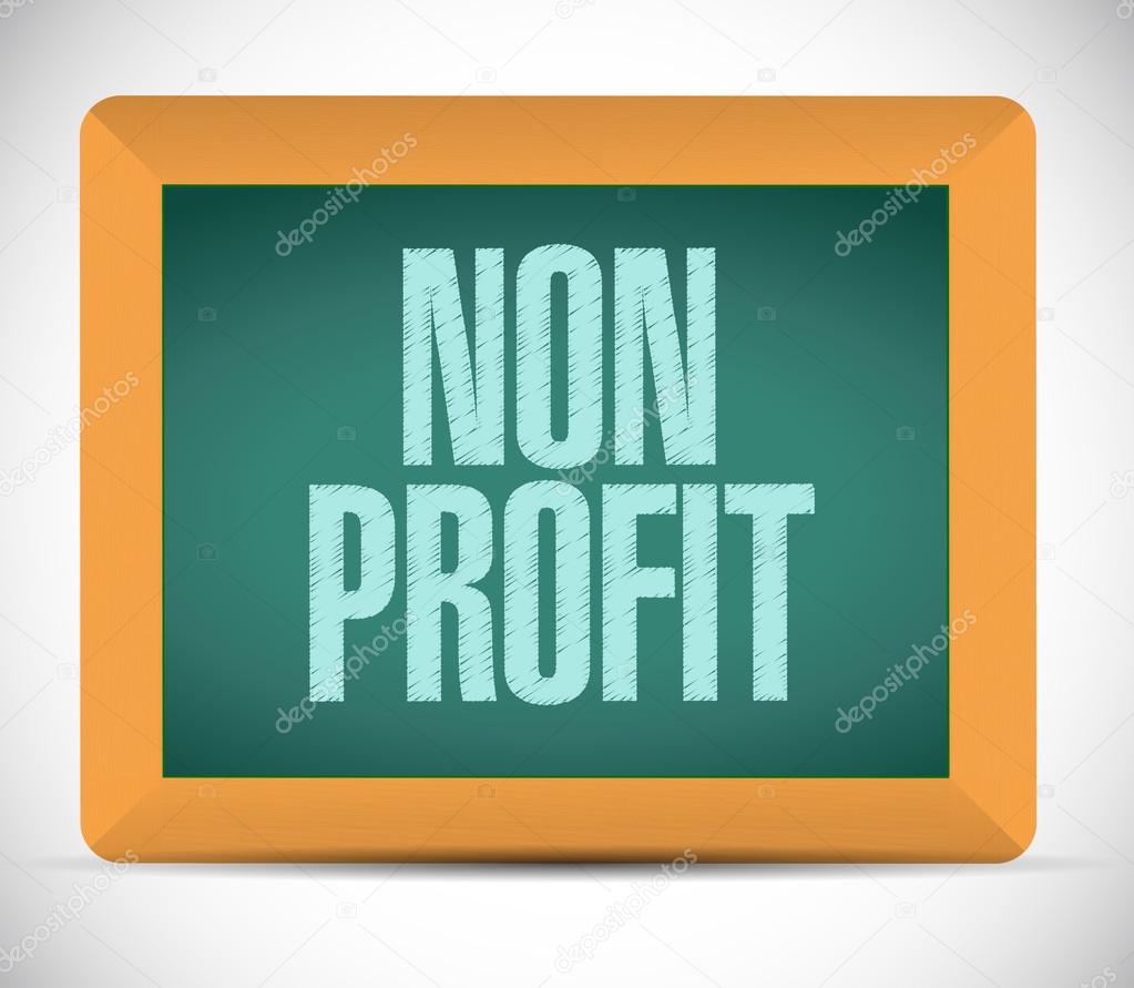 non profit sign illustration design