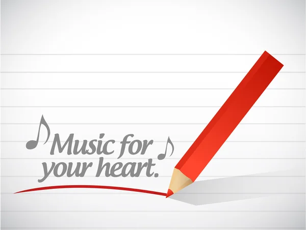 Música para el mensaje de sus corazones. ilustración — Foto de Stock
