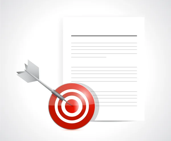 Target and documents. illustration design — Stock Photo, Image