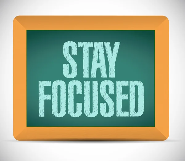 Stay focused message on a chalkboard. — Stock Photo, Image