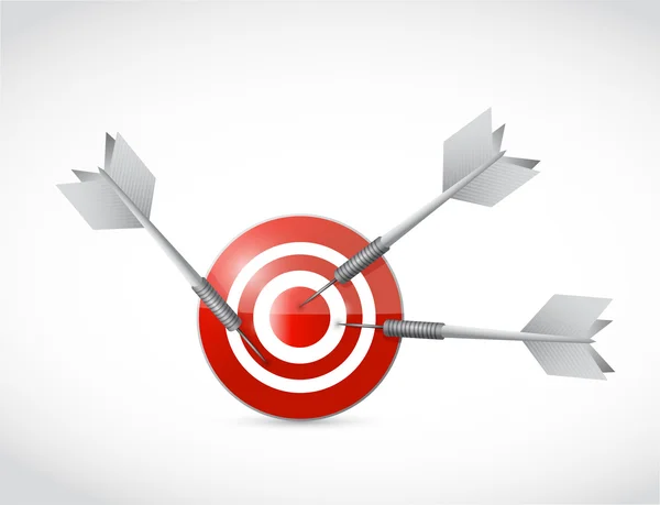 Target and multiple darts. illustration design — Stock Photo, Image