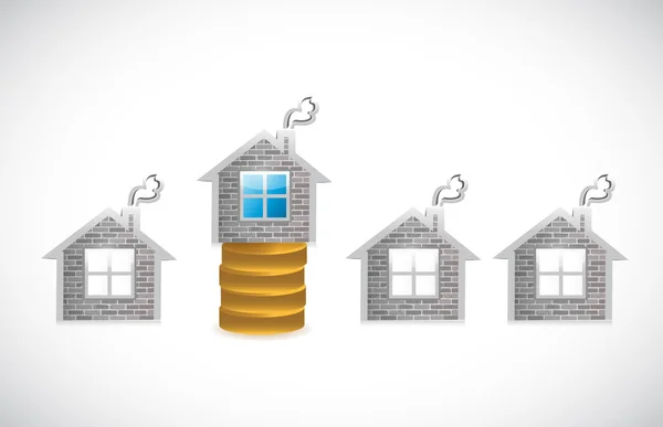 Pénz ház. pénzt otthon illusztráció design — Stock Fotó
