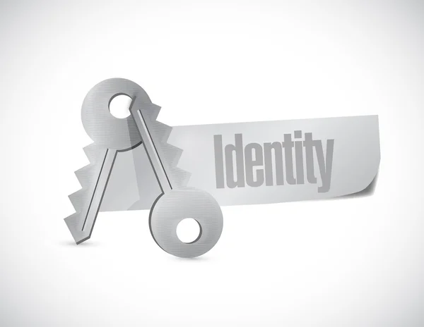 Key identity message illustration design — Stock Photo, Image