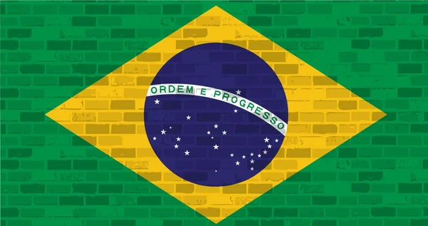 Brazylia flaga ilustracja projekt graficzny — Zdjęcie stockowe