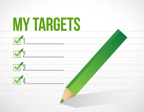 My targets check list illustration design — Stock Photo, Image